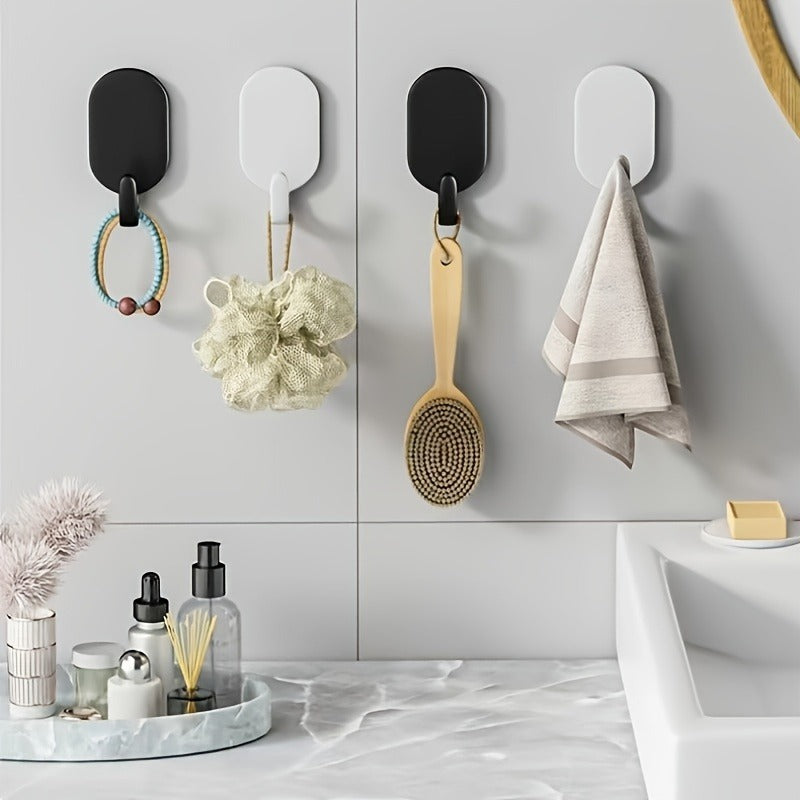 super heavy metal bonding hooks, no drilling required, suitable for bathrooms, toilets, kitchens, bedrooms, drill-free wall hooks, multi-functional hooks, can hang clothes, towels, bathrobes, bathroom supplies