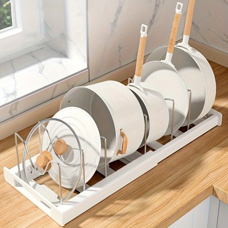 1 Retractable Cabinet Organizer, Heavy-duty Storage and Sliding Out Storage Room Shelves, Metal Tray Multi-purpose Dry Storage Rack, Used for Kitchen Counters and Kitchen Supplies