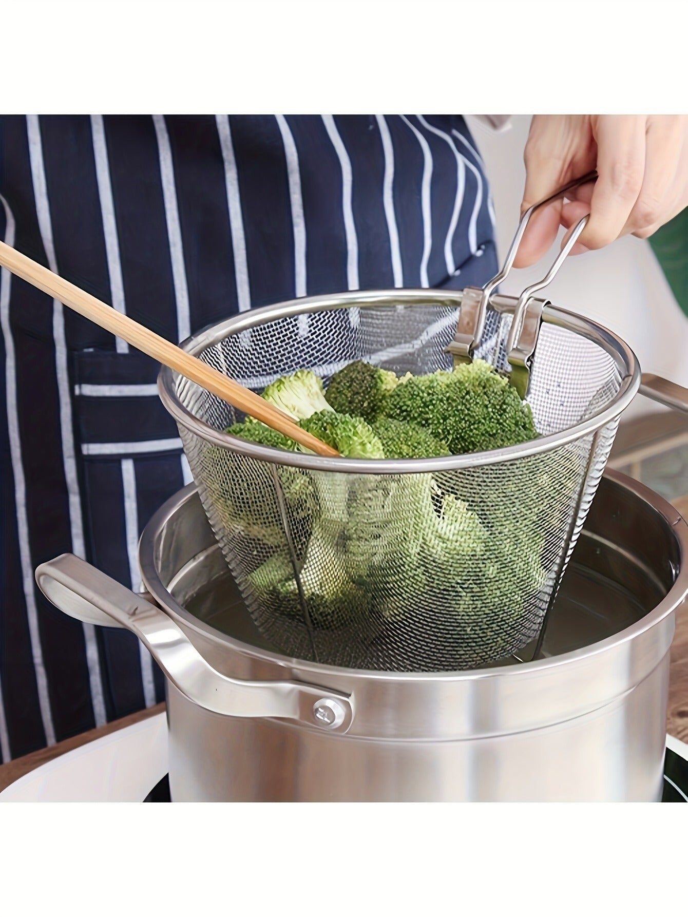 Stainless Steel Foldable Colander - Multifunctional Kitchen Tool For Draining, Filtering, And Straining