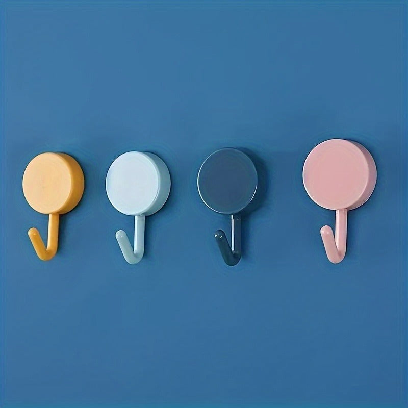 10 Pieces No-Drill Self-Adhesive Wall Hooks for Coat, Bag, Towel & More Home Storage Accessories