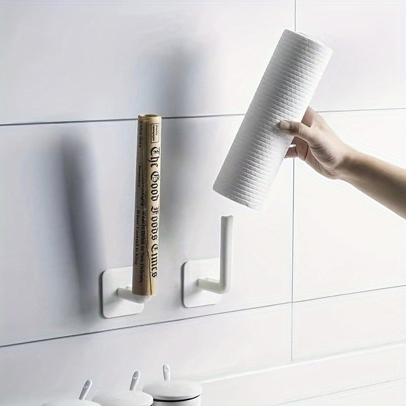 3/ 6pcs Household Multifunctional Long Handle Strong Self-Adhesive Hook, No Punching Design, Suitable for Kitchen, Bathroom And Other Scenarios, L-Shaped Practical Hook, Utility Hooks