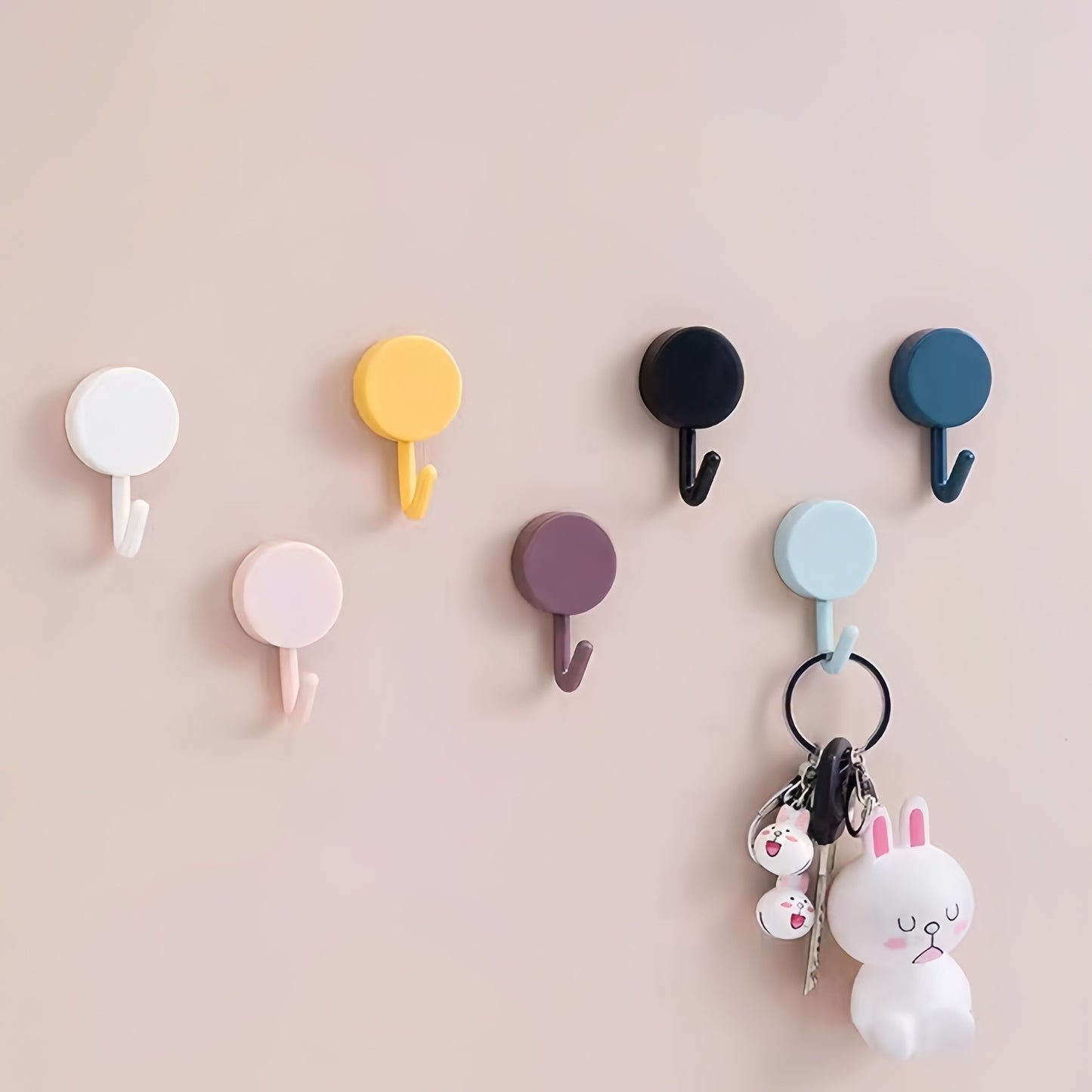 Self-Adhesive Wall Hooks - Convenient Wall Hooks For Home Storage - No Drilling Required For Hanging Coats, Bags, Towels And More Organizing Accessories With Strong Adhesive And Reusable Design