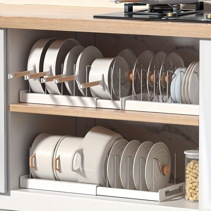1 Retractable Cabinet Organizer, Heavy-duty Storage and Sliding Out Storage Room Shelves, Metal Tray Multi-purpose Dry Storage Rack, Used for Kitchen Counters and Kitchen Supplies