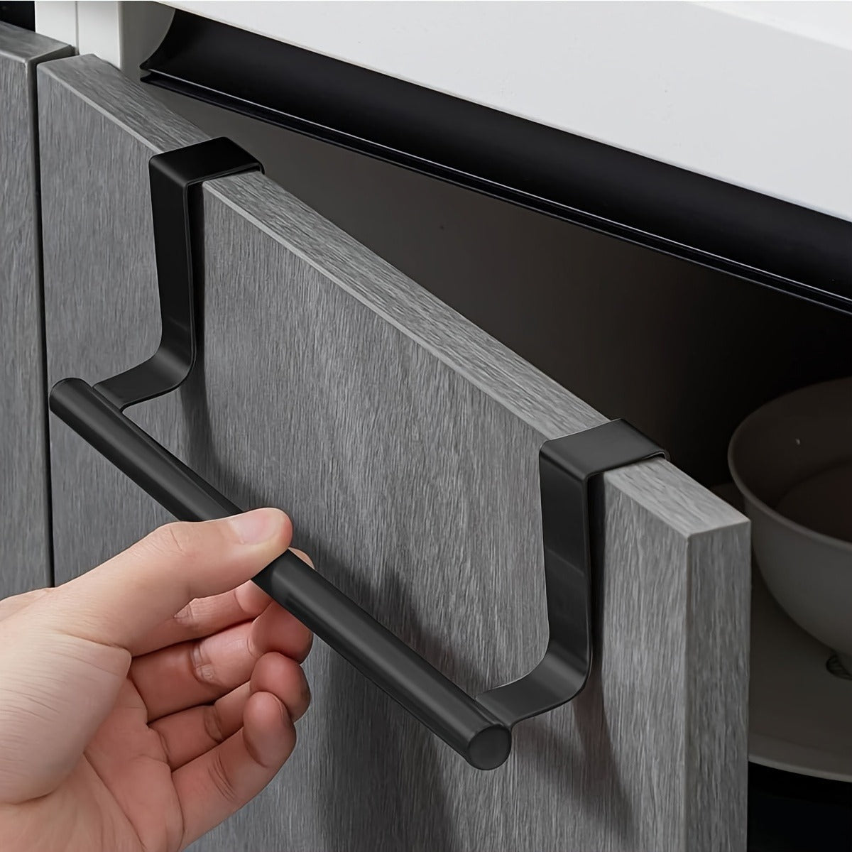 Stainless Steel Towel Bar - Punch-Free, Easy Installation. Hang It On Bedroom, Living Room, Kitchen, Or RV Cabinet Doors Or Behind Doors. Perfect For Towels, Bath Towels, And Cleaning Cloths.