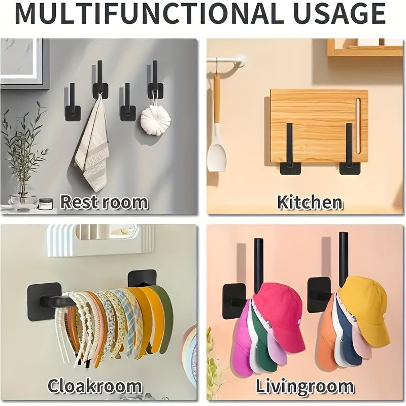 Multifunctional Bathroom Towel Hook, Punch-free Coat Hook, Door And Porch Storage Hook, Utility Hooks3pcs Plastic Hat Storage Hook, Multifunctional Bathroom Towel Hook, Punch-free Coat Hook, Door And Porch Storage Hook, Utility Hooks