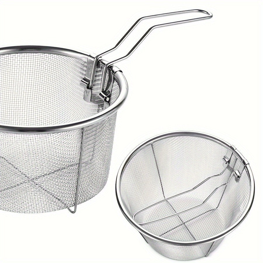 Stainless Steel Foldable Colander - Multifunctional Kitchen Tool For Draining, Filtering, And Straining