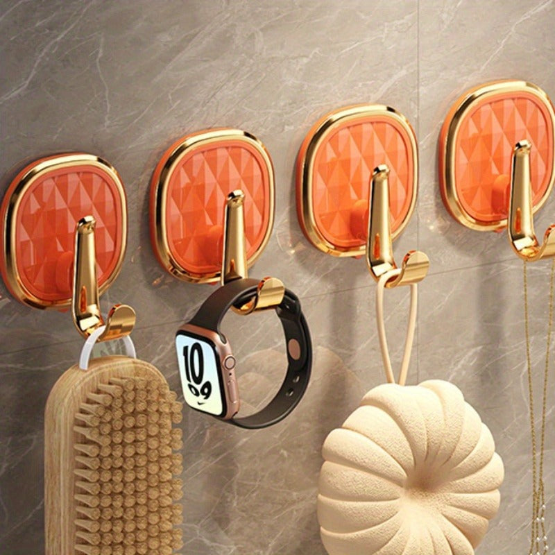 No-Drilling Self-Adhesive Hooks for Backpacks, Kitchen, Bathroom, Key Rings & Clothes | Strong Hold, Seamless Design, Utility Hooks