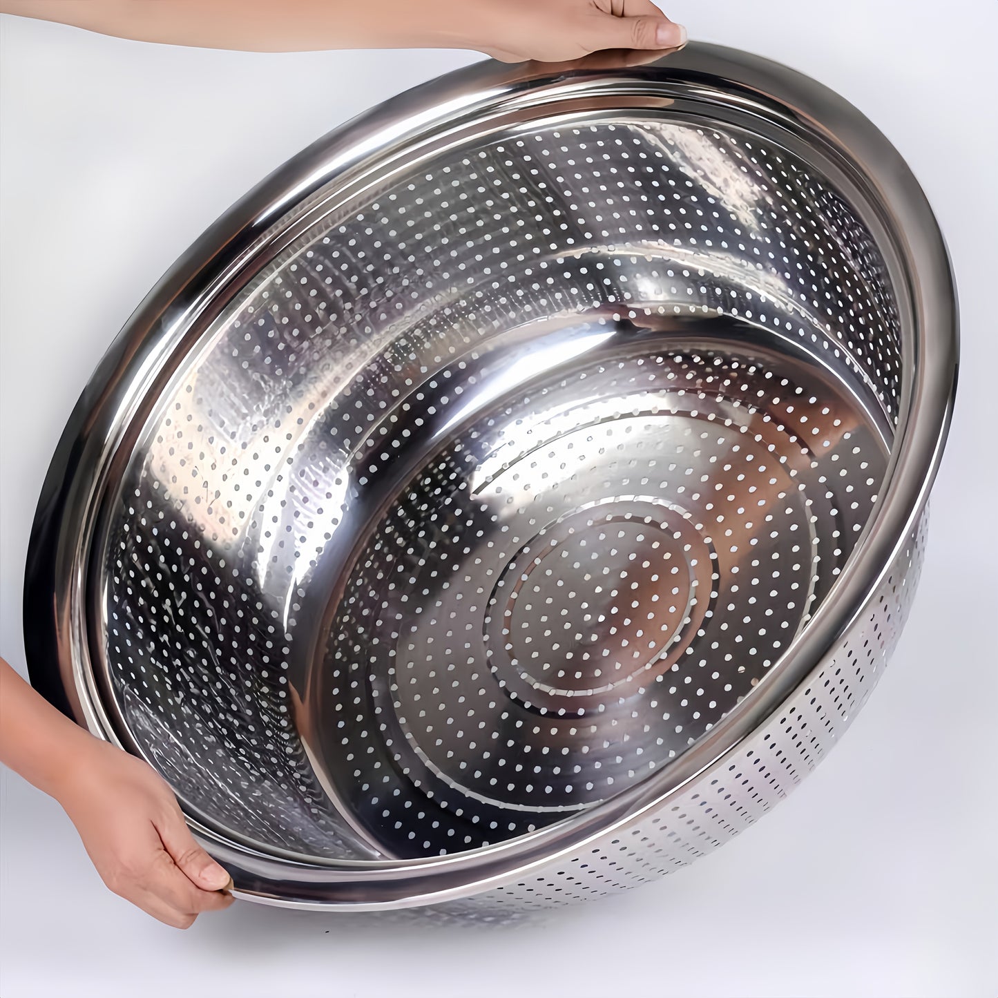 Kitchen Colander for Washing, Draining, and Filtering Vegetables, Rice, and Fruits - Food-Safe Household and Commercial Use, Fruit Filtering | Sleek Kitchenware | Foodsafe Material, Kitchen Strainer for Food