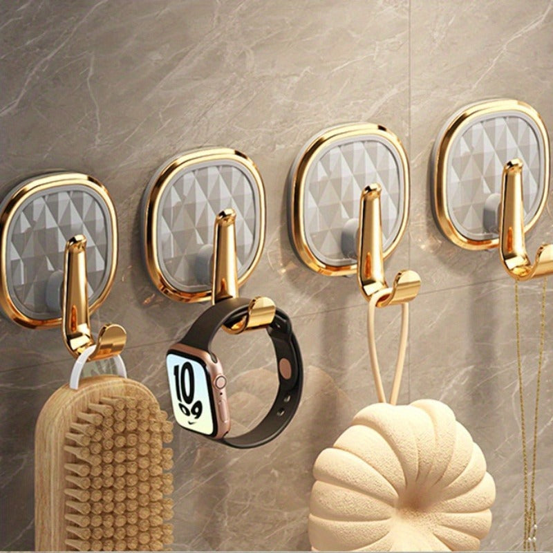 No-Drilling Self-Adhesive Hooks for Backpacks, Kitchen, Bathroom, Key Rings & Clothes | Strong Hold, Seamless Design, Utility Hooks