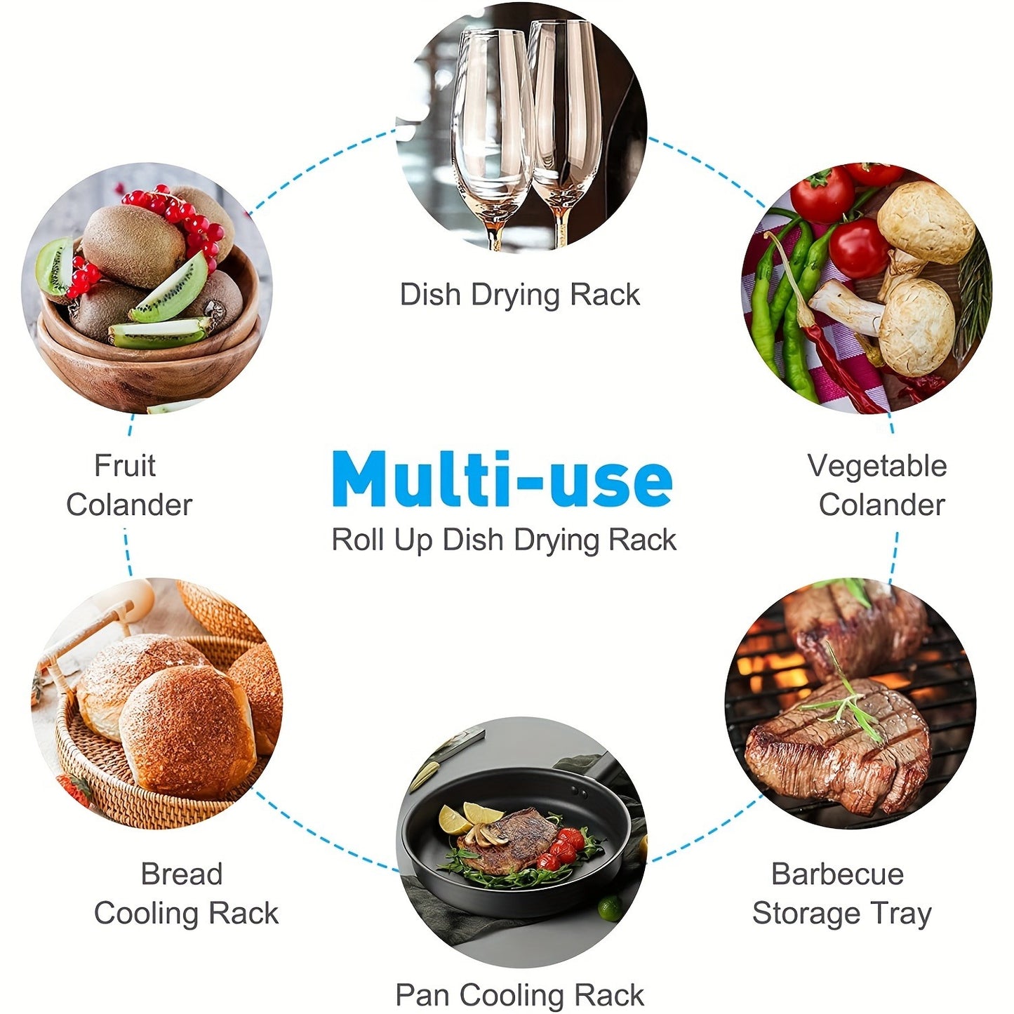 The Silicone Sink Organizer combines the functions of draining, washing vegetables and storing in one. It is made of heat-resistant material and can be rolled up. Easily deal with the mess of the kitchen sink and make cookies easily.