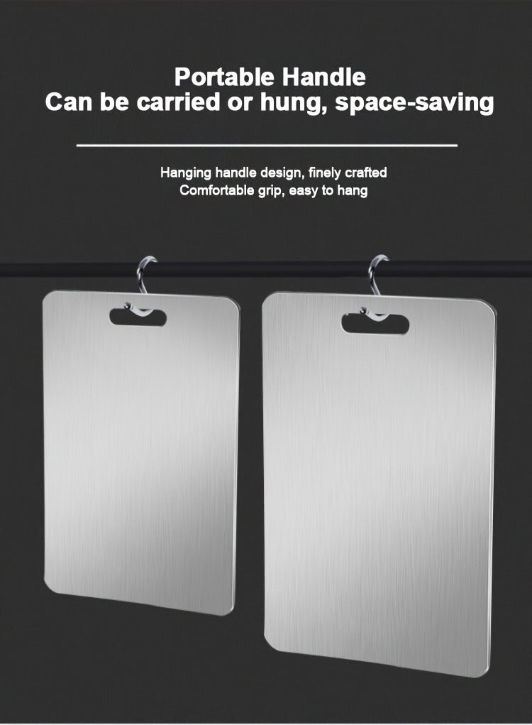 3pcs Premium Stainless Steel Cutting Boards Set - Durable, Easy to Clean, Kitchen-Ready, Space-Saving, Rust-Resistant, and BPA-Free for Safe Food