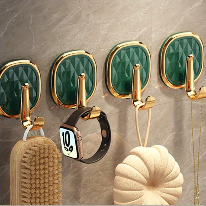 No-Drilling Self-Adhesive Hooks for Backpacks, Kitchen, Bathroom, Key Rings & Clothes | Strong Hold, Seamless Design, Utility Hooks