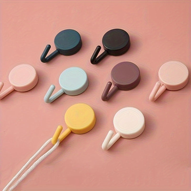 Self-Adhesive Wall Hooks - Convenient Wall Hooks For Home Storage - No Drilling Required For Hanging Coats, Bags, Towels And More Organizing Accessories With Strong Adhesive And Reusable Design