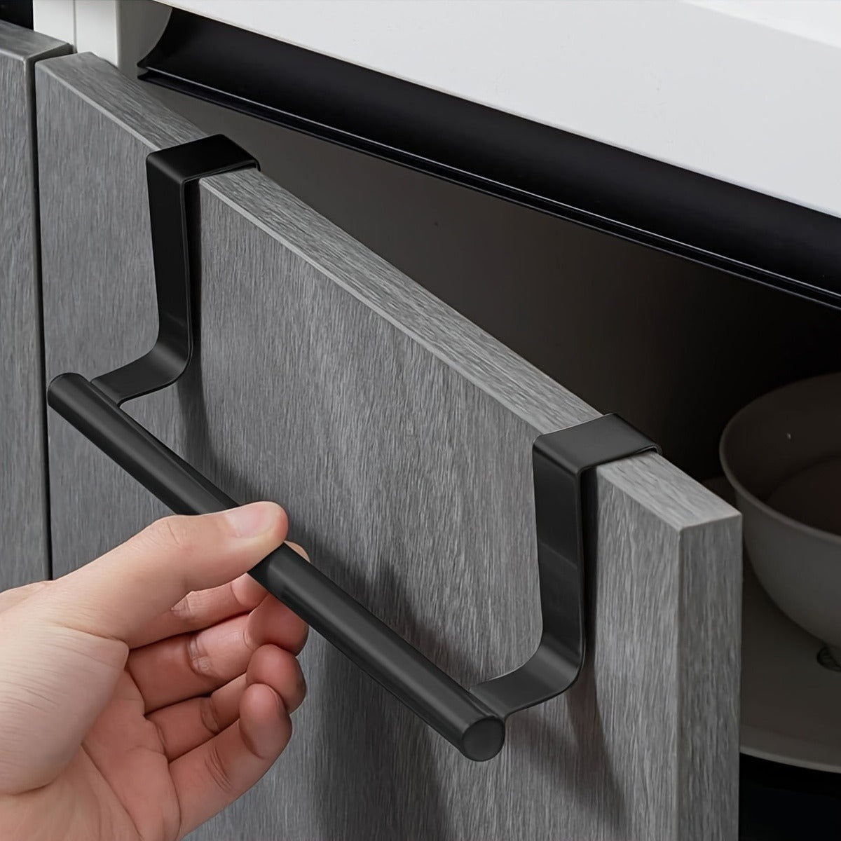 Stainless Steel Towel Bar - Punch-Free, Easy Installation. Hang It On Bedroom, Living Room, Kitchen, Or RV Cabinet Doors Or Behind Doors. Perfect For Towels, Bath Towels, And Cleaning Cloths.