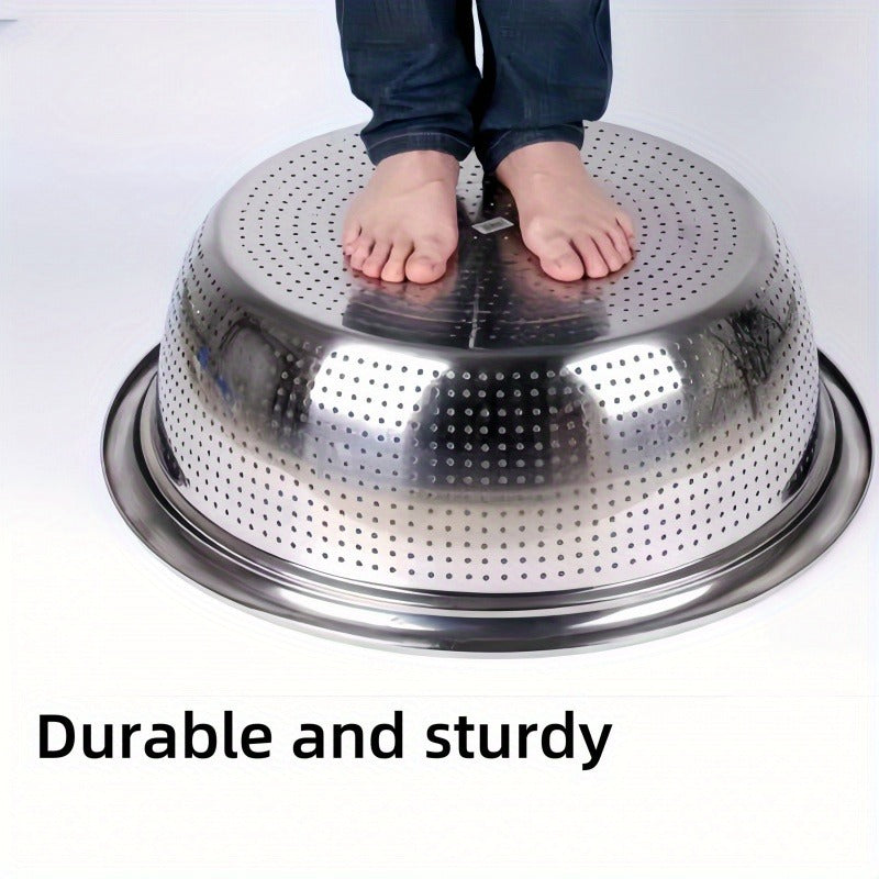Kitchen Colander for Washing, Draining, and Filtering Vegetables, Rice, and Fruits - Food-Safe Household and Commercial Use, Fruit Filtering | Sleek Kitchenware | Foodsafe Material, Kitchen Strainer for Food