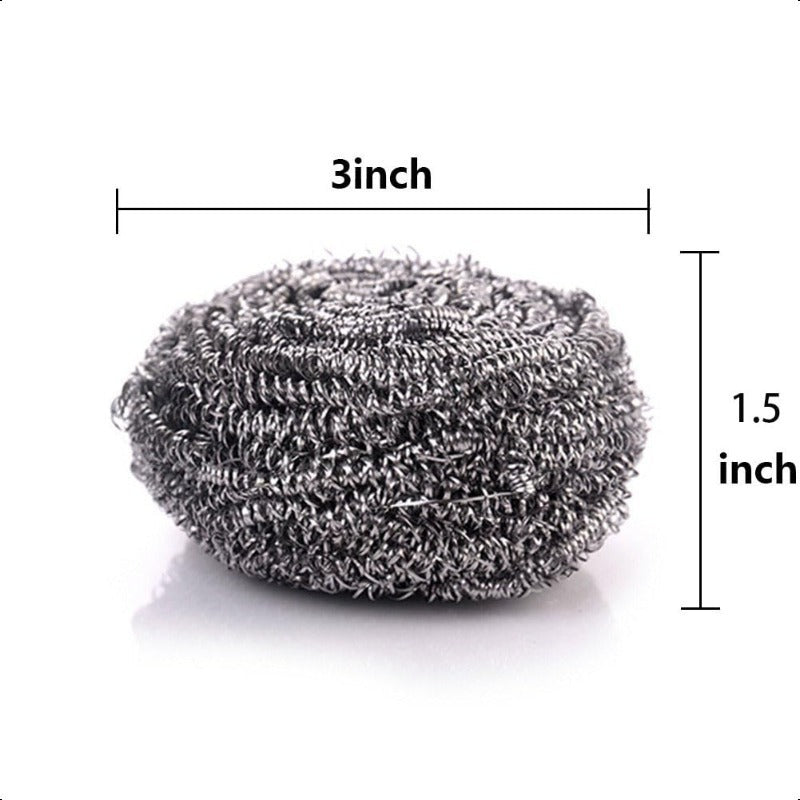 Stainless Steel Wool Scrubber Scrubbing Scouring Pad Steel Wool Scrubber for Kitchens Bathroom and More