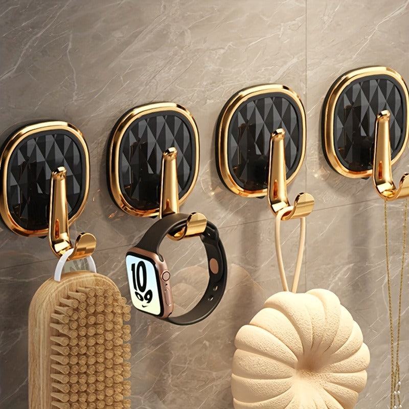No-Drilling Self-Adhesive Hooks for Backpacks, Kitchen, Bathroom, Key Rings & Clothes | Strong Hold, Seamless Design, Utility Hooks
