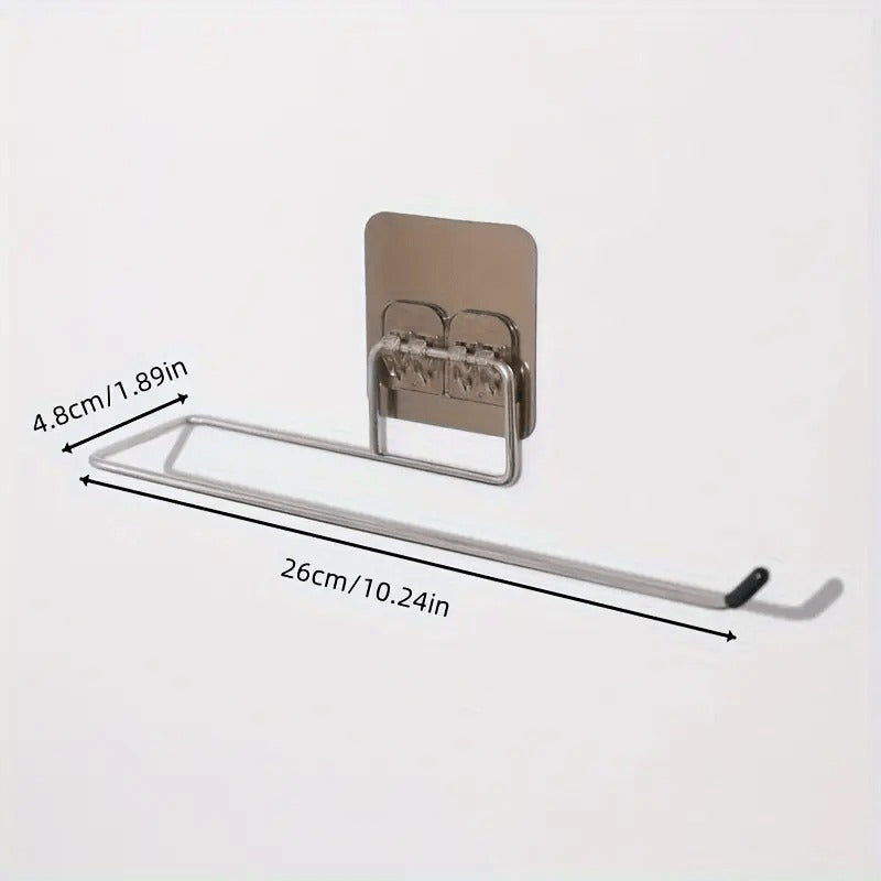 Durable stainless steel hooks, lazy hooks that do not require drilling, wall mounted cloth racks, tissue racks, suitable for kitchens, bathrooms, and offices. You can also purchase matching scouring pads