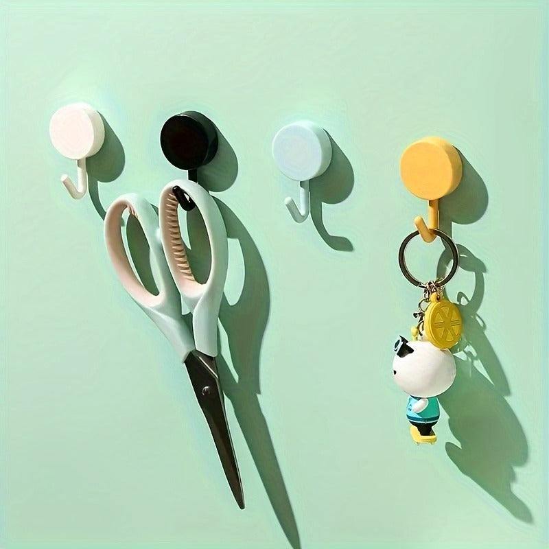 10 Pieces No-Drill Self-Adhesive Wall Hooks for Coat, Bag, Towel & More Home Storage Accessories