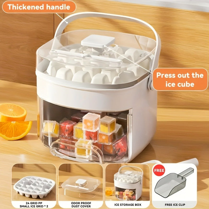 48 Oversized Refrigerators - Double Layer, Food-grade Plastic Storage Trays - Portable Design For Drinks, Tea And Coffee, A Must-have Gadget In The Kitchen.
