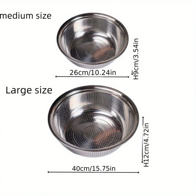 Kitchen Colander for Washing, Draining, and Filtering Vegetables, Rice, and Fruits - Food-Safe Household and Commercial Use, Fruit Filtering | Sleek Kitchenware | Foodsafe Material, Kitchen Strainer for Food