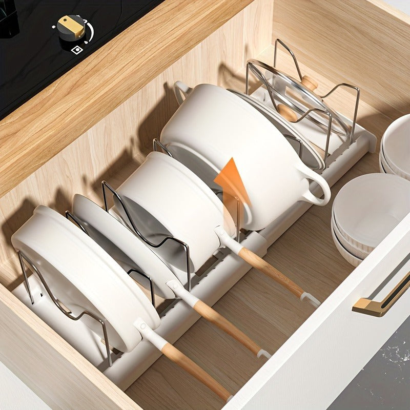 1 Retractable Cabinet Organizer, Heavy-duty Storage and Sliding Out Storage Room Shelves, Metal Tray Multi-purpose Dry Storage Rack, Used for Kitchen Counters and Kitchen Supplies