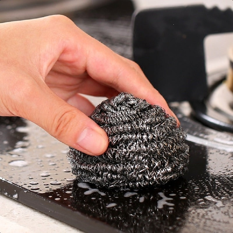 Stainless Steel Wool Scrubber Scrubbing Scouring Pad Steel Wool Scrubber for Kitchens Bathroom and More