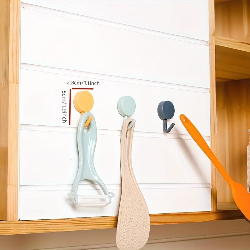 10 Pieces No-Drill Self-Adhesive Wall Hooks for Coat, Bag, Towel & More Home Storage Accessories