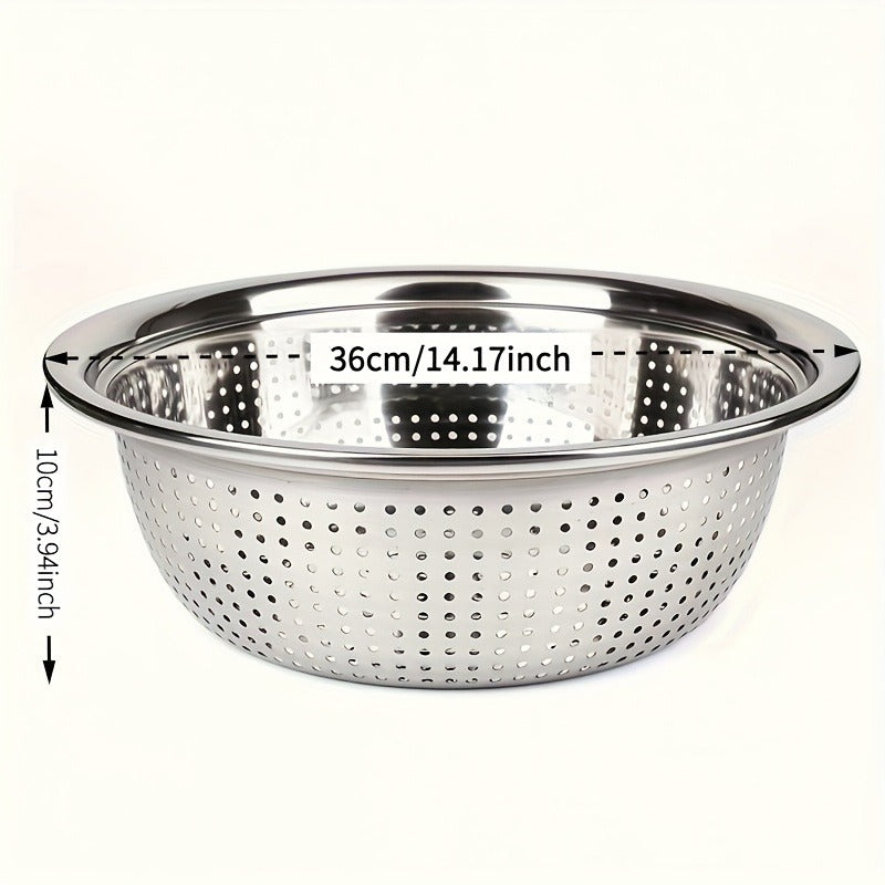 Kitchen Colander for Washing, Draining, and Filtering Vegetables, Rice, and Fruits - Food-Safe Household and Commercial Use, Fruit Filtering | Sleek Kitchenware | Foodsafe Material, Kitchen Strainer for Food