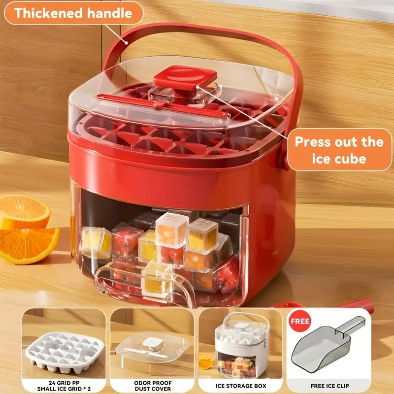 48 Oversized Refrigerators - Double Layer, Food-grade Plastic Storage Trays - Portable Design For Drinks, Tea And Coffee, A Must-have Gadget In The Kitchen.
