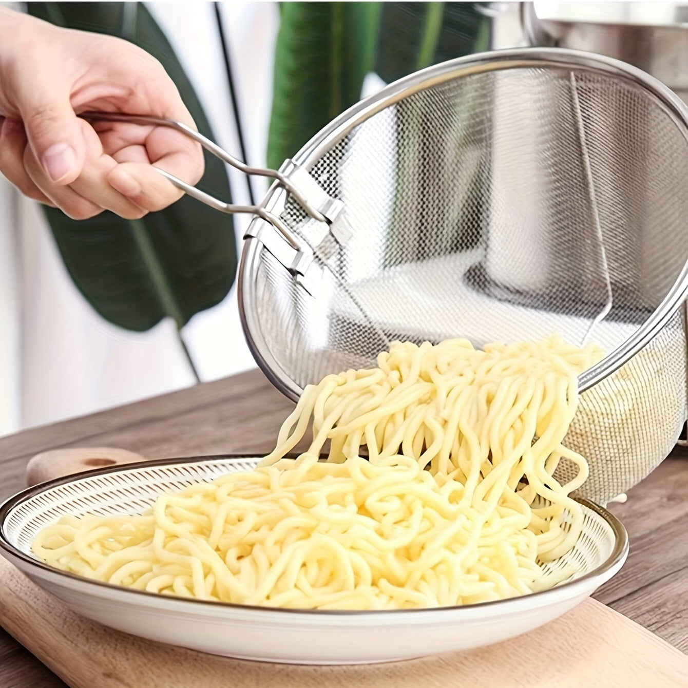 Stainless Steel Foldable Colander - Multifunctional Kitchen Tool For Draining, Filtering, And Straining