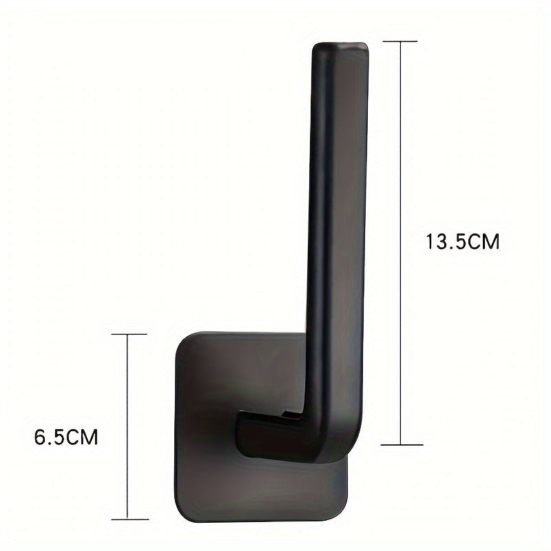 Non-Porous, And Easy-to-Install Solution For Foyer, Multi Functional Hole Free Adhesive Hook, Hole Free Black Seamless Hook Holder, L-shaped Strong Hook