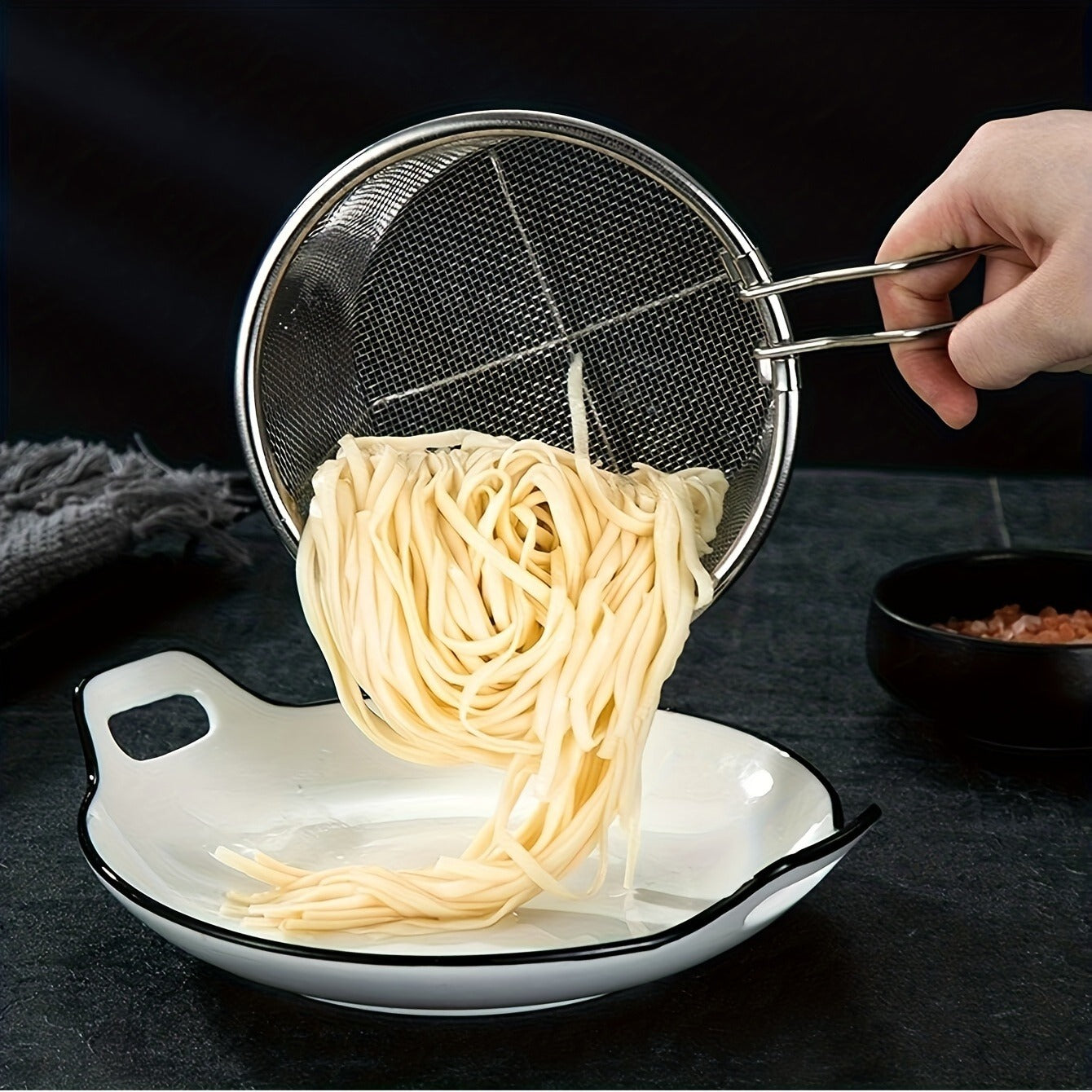 Stainless Steel Foldable Colander - Multifunctional Kitchen Tool For Draining, Filtering, And Straining