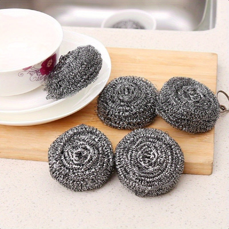 Stainless Steel Wool Scrubber Scrubbing Scouring Pad Steel Wool Scrubber for Kitchens Bathroom and More