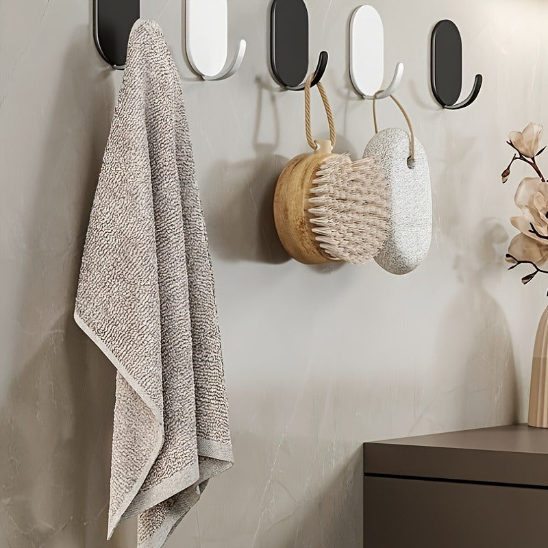 Install Stainless Steel Wall Hooks for Hanging 33 lbs (Max) Heavy Duty Self Adhesive Key Hooks Adhesive Hooks for Bathroom, Shower, Outdoor Kitchen, Door, Home Hooks
