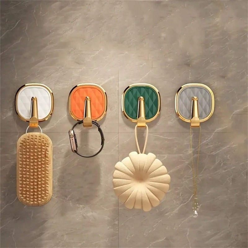 No-Drilling Self-Adhesive Hooks for Backpacks, Kitchen, Bathroom, Key Rings & Clothes | Strong Hold, Seamless Design, Utility Hooks