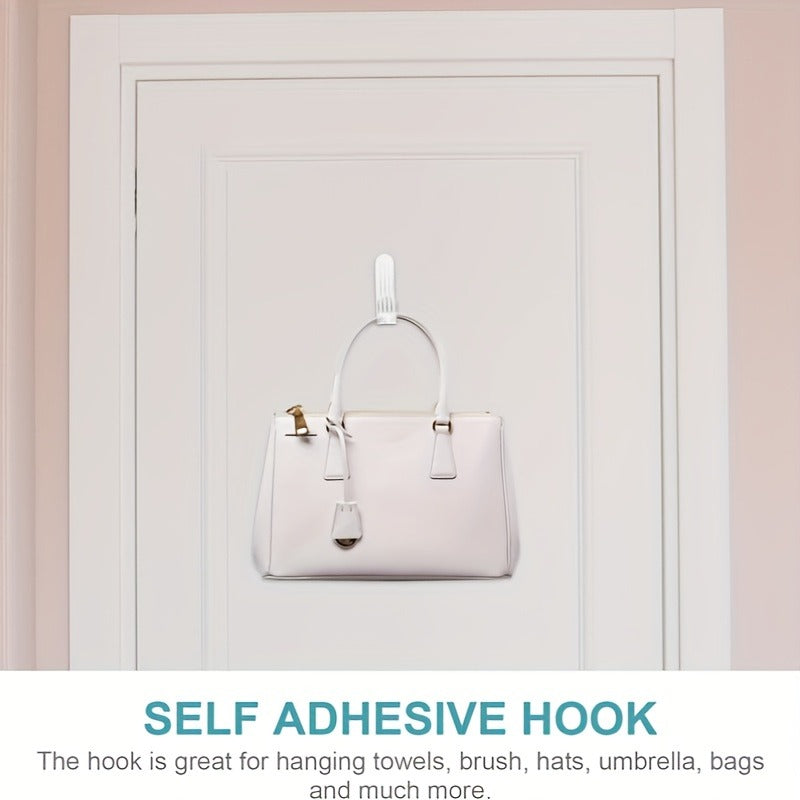 Transparent Acrylic Sticky Hooks, Wall-Mounted Easy to Install, No Need to Punch Holes, Strong Grip, Suitable for Bathrobes, Towels, Bathrooms, Bedrooms, Living Rooms, Storage Decorative, Utility Hooks