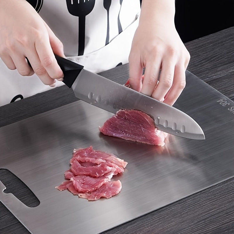 3pcs Premium Stainless Steel Cutting Boards Set - Durable, Easy to Clean, Kitchen-Ready, Space-Saving, Rust-Resistant, and BPA-Free for Safe Food