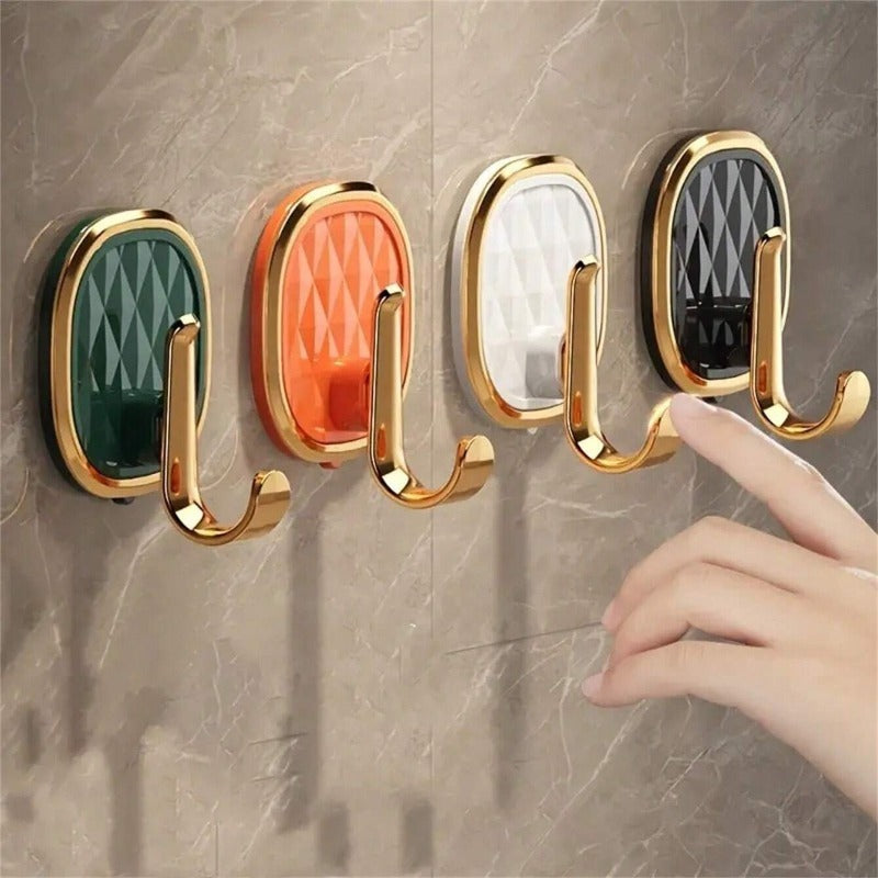 No-Drilling Self-Adhesive Hooks for Backpacks, Kitchen, Bathroom, Key Rings & Clothes | Strong Hold, Seamless Design, Utility Hooks