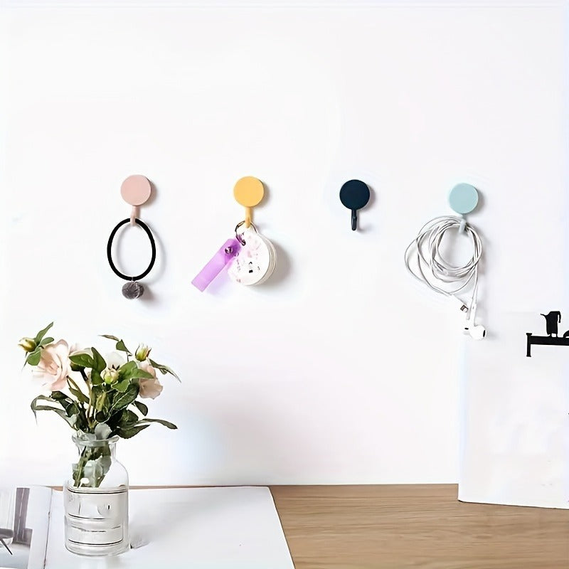 10 Pieces No-Drill Self-Adhesive Wall Hooks for Coat, Bag, Towel & More Home Storage Accessories