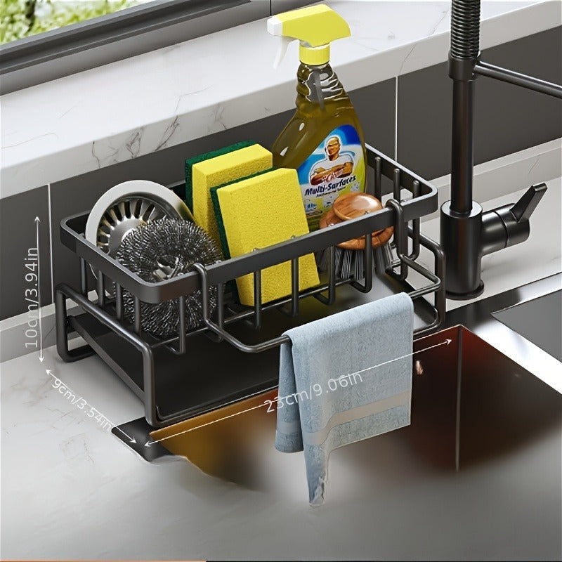 Deluxe 2-Tier Kitchen Carbon Steel Rack with Auto Drain, Knife Rack And Chopping Board Rack - Rust-Resistant Carbon Steel, Large Capacity, Easy to Clean, Ideal for Bowl And Chopstick Storage, Kitchen Storage Solution