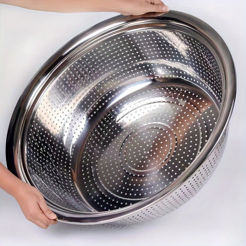 Kitchen Colander for Washing, Draining, and Filtering Vegetables, Rice, and Fruits - Food-Safe Household and Commercial Use, Fruit Filtering | Sleek Kitchenware | Foodsafe Material, Kitchen Strainer for Food