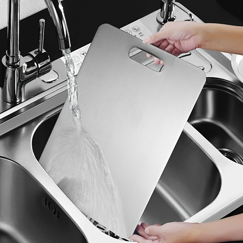3pcs Premium Stainless Steel Cutting Boards Set - Durable, Easy to Clean, Kitchen-Ready, Space-Saving, Rust-Resistant, and BPA-Free for Safe Food