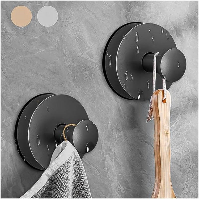 2025 New Shower Suction Cup Hook - Drill-free stainless steel waterproof suction cup hook, can hang items weighing up to 15 pounds, - Shower hook in bathroom, - Install on glass door -