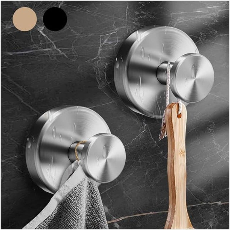 2025 New Shower Suction Cup Hook - Drill-free stainless steel waterproof suction cup hook, can hang items weighing up to 15 pounds, - Shower hook in bathroom, - Install on glass door -