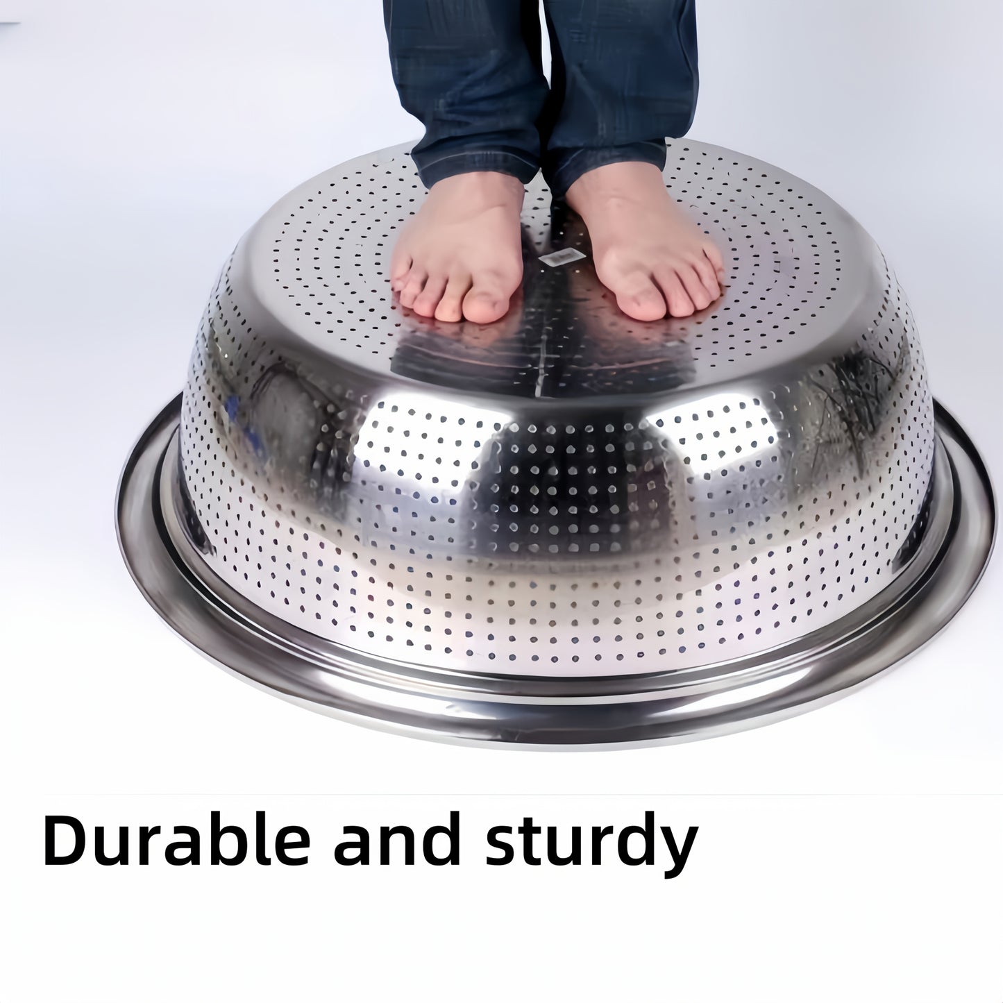 Kitchen Colander for Washing, Draining, and Filtering Vegetables, Rice, and Fruits - Food-Safe Household and Commercial Use, Fruit Filtering | Sleek Kitchenware | Foodsafe Material, Kitchen Strainer for Food