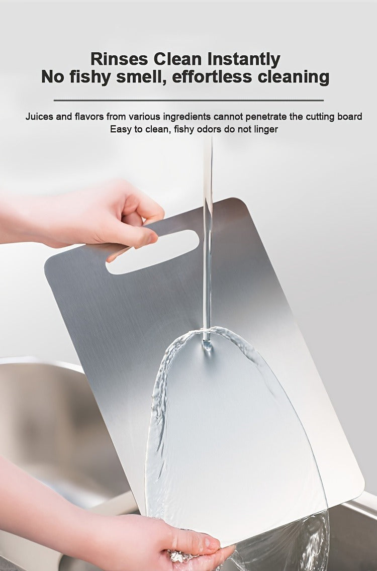 3pcs Premium Stainless Steel Cutting Boards Set - Durable, Easy to Clean, Kitchen-Ready, Space-Saving, Rust-Resistant, and BPA-Free for Safe Food