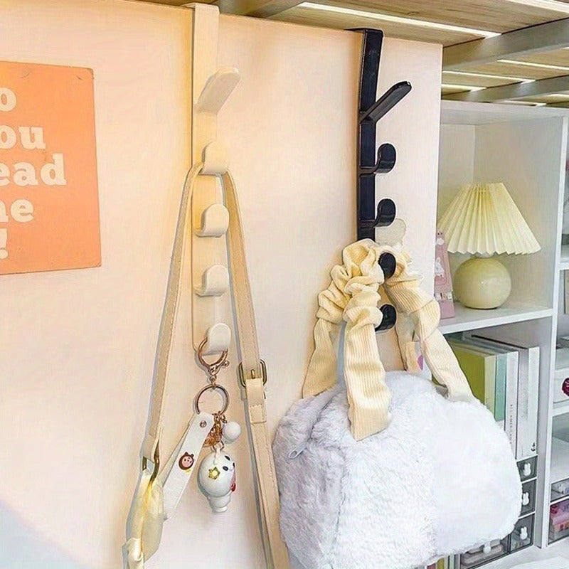Over Door Hook Organizer - No Drilling Wall-mounted Hanger, Strong Hat Clothes Holder for Bedroom - For Home & Apartment -  Suitable for Entryway, Closet & Bathroom - Perfect Gift for Housewarming