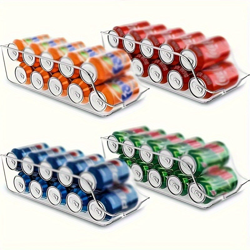 Stackable Large Beverage Racks-Transparent Plastic Refrigerators, Cabinets And Countertop Storage Boxes-Are Perfect for Food And Beverage Finishing in Kitchens And Pantries.