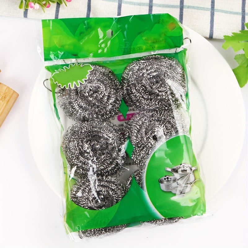 Small Stainless Steel Dishwashing Balls - Individually Packaged Dishwashing Balls for Kitchen and Bathroom Cleaning, Perfect for Pots, Pans, Stoves and Restaurants to Clean Dishes with Dishwashing Balls